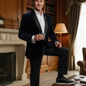 Men's Black Leather Lacoste shoes